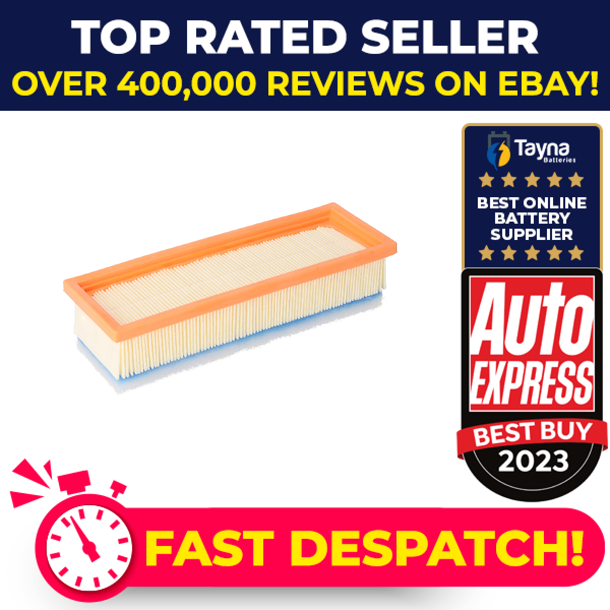 Air Filter fits FIAT PANDA 1.2 2007 on Blue Print 55192012 6000633297 Quality