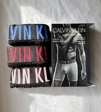 NIB CALVIN KLEIN Intense Power COTTON Boxer Briefs BLACK Size L 3/PACK