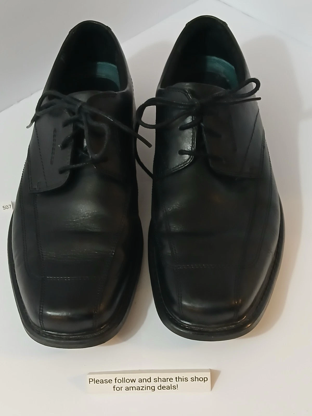 Clarks Bostonian Scarpe Uomo 10 M Ipswich Oxford 26025885 Nero Pelle Stringate