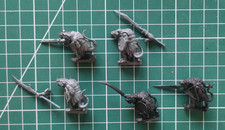 Warhammer  Old world / 9th age : 5 guerrierS des clans lances / clanrats skaven