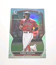 2022 Bowman Chrome Lunar Glow #BCP42 Ruben Santana RC (D-BACKS) !!