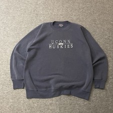 Vtg UConn Huskies Pullover Sweatshirt Men s XL Navy Blue Connecticut 90s