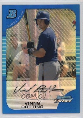 2005 Bowman Chrome First Year Blue Refractor /150 Vinny Rottino Rookie RC 0q3