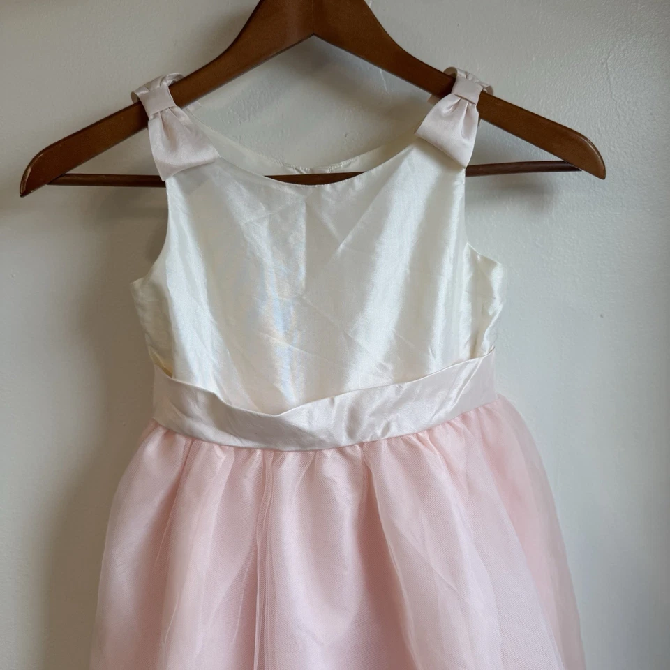 Vestido de tule rosa claro Janie and Jack meninas 6 coleção bailarina princesa - Imagem 2 de 4