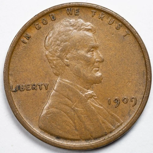 1909 VDB Lincoln Wheat Penny Extremely Fine (XF)