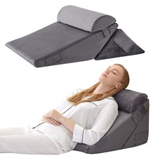 3Pcs Orthopedic Bed Wedge Pillow Set, Foam Wedge Pillow Post Surgery for Back...