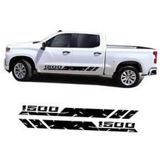 2pcs Car Vinyl Waterproof Sticker Graphics Kit Sport Side Door Decal Black