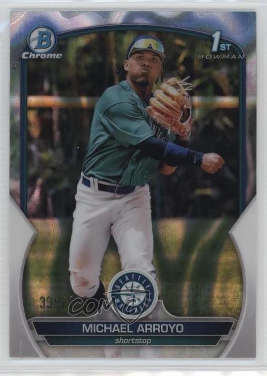2023 Bowman Chrome Prospects Lava Refractor 334/399 Michael Arroyo #BCP-63 10yf