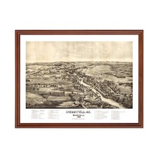 Old Map Of Cherryfield Me 1896 - Vintage Cherryfield Maine Old Map Of Cherryfield Me 1896 - Vintage Cherryfield Maine