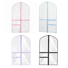 Hanging Garment Bag for Kids, Clear Garment Bag with Zippered Pockets