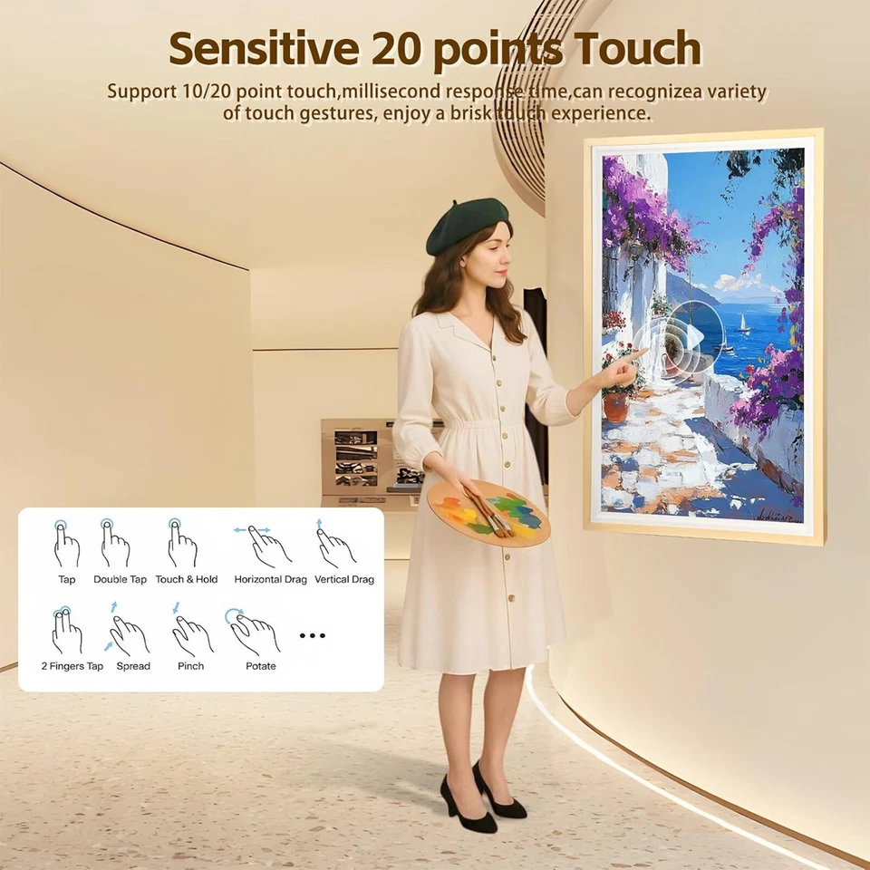 43 Inch Large Digital Photo Frame WiFi, 64GB, 1920 * 1080 IPS HD Touch Screen - Image 4 of 4