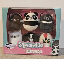 Squishville Original By Squishmallows Black & White Squad NEW