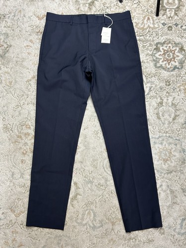 NWT Club Monaco Grant Pants Mens 32x32 Navy Slim Fit Wool Blend $185