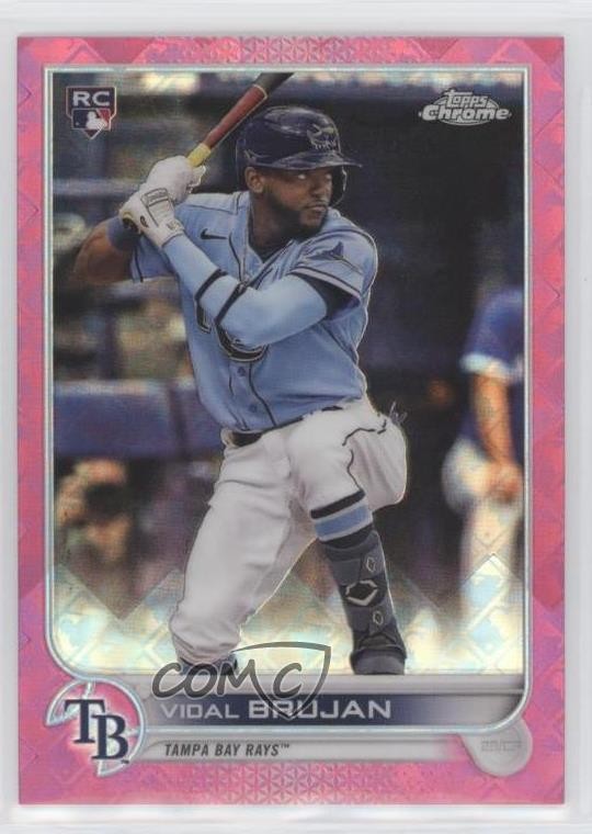 2022 Topps Chrome Logofractor Edition Pink Refractor /199 Vidal Brujan #48 0m4q