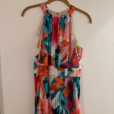 Lovely Eliza J Halter Neck sleeveless formal, floral long dress, Size 4