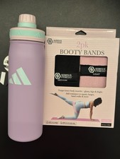adidas 27 fl oz Plastic Refillable Sport Water Bottle Screw-On Lid Purple