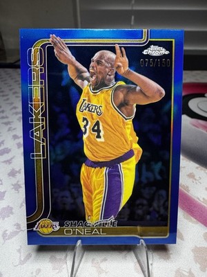 2025-26 Topps Chrome Update Shaquille O’Neal #142 Blue Refractor/150 SP Lakers