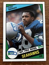 Curt Warner 1984 Topps ROOKIE RC card #198 Seattle Seahawks NFL. rookie card picture