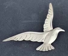 Vintage Beau Sterling Silver 925 Seagull Dove Bird Pin Brooch