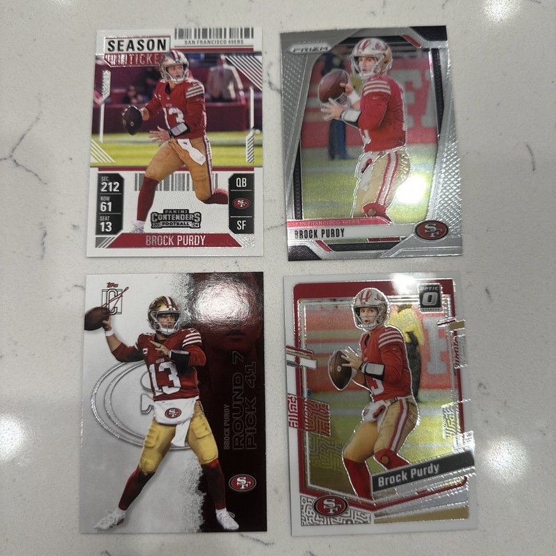 Brock Purdy 4 Card Lot.  San Francisco 49ers