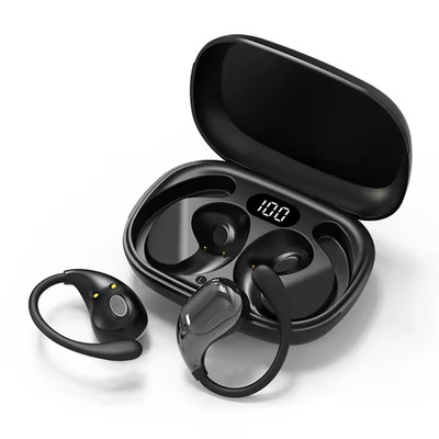Bluetooth 5.4 Ear Hook TWS Wireless Earbuds Waterproof LED Display Touch