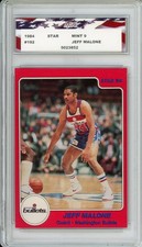 1984 Star #192 Jeff Malone AGC 9 Mint Washington Bullets Set Break