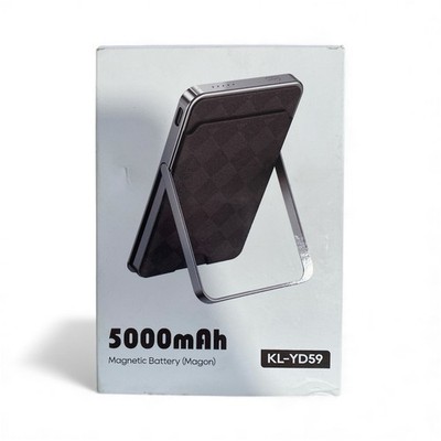 Kuulaa Magnetic Power Bank 5000mAh, Wireless Portable Charger Plaid black