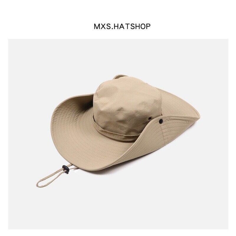 2023 Women Fishing Sun Hat Wide Brim Breathable Cotton Safari Hat