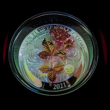 Silbermünze, 1 kg, PP:  "ROSE"    SAMOA  2021 ,  99pcs.