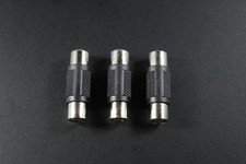 3 PACK RCA BARREL BUTT CONNECTOR COUPLER FEMALE TO FEMALE AUDIO CABLE WIRE