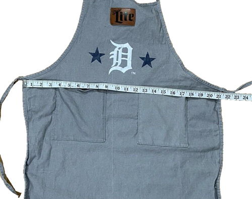 Detroit Tigers Kochschürze grau Canvas Miller Lite Promo SGA MLB Baseball OS - Bild 4 von 5