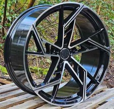 20"Abt black machine face alloy wheels audi a5/a6/s5/a8/a4/a7/a8/q5/q3 tyres
