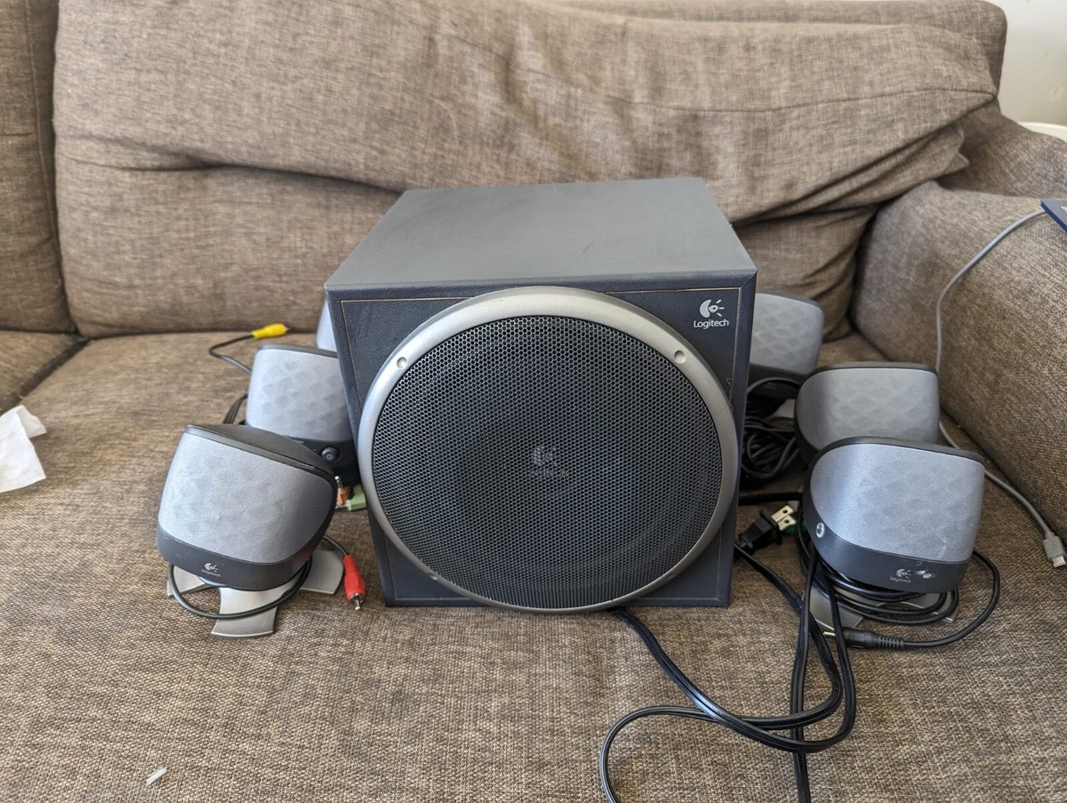 Logitech X-620 6 Speaker Surround Sound with Subwoofer (Open, Used