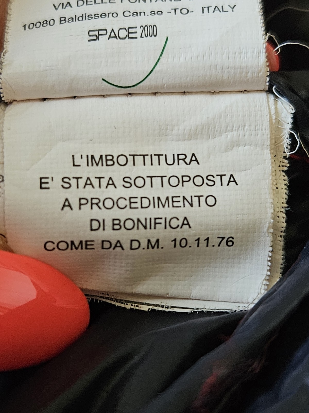 BOMBOOGIE Red Down Jacket Size M - image 9