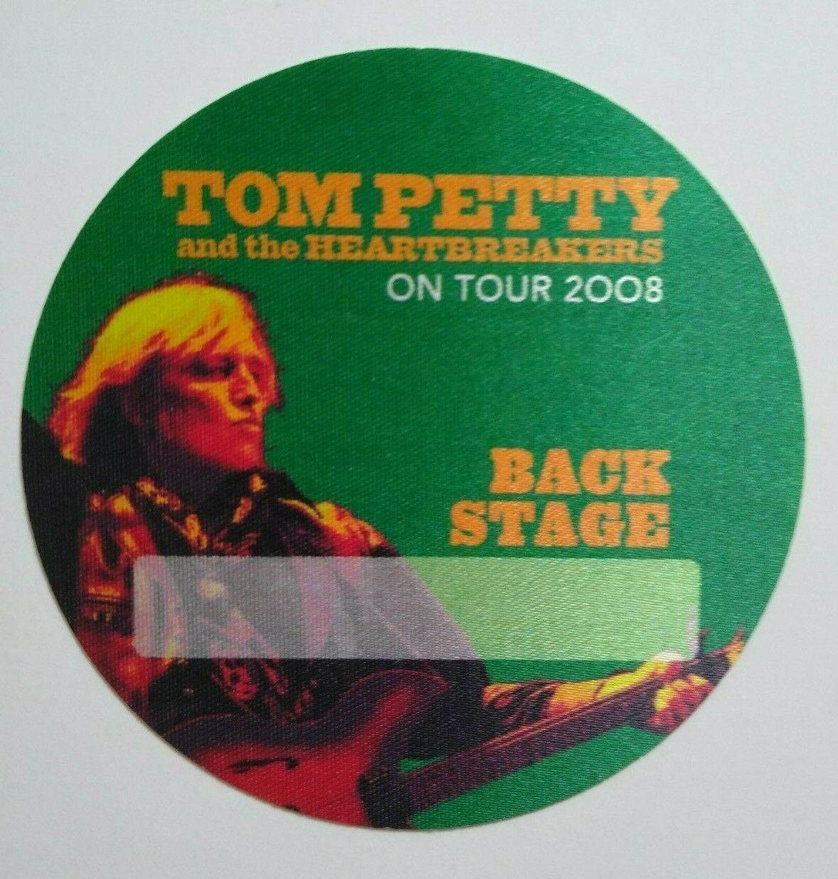 Tom Petty And The Heartbreakers Backstage Pass Original Rock Music 2008 Green