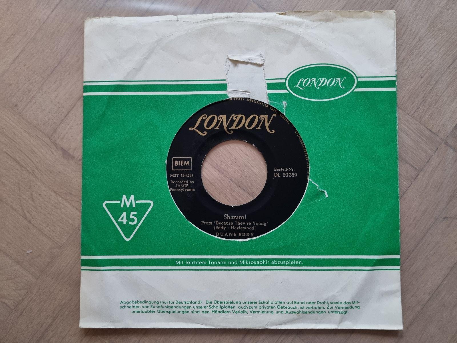 7"" Single Duane Eddy - Shazam!/ Because they're young Vinyl Germany