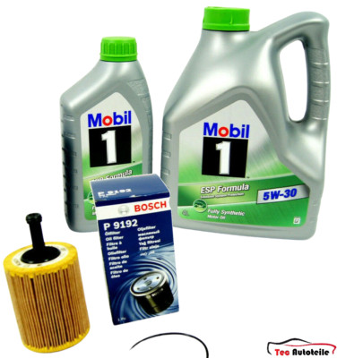 5L MOBIL 1 ESP FORMULA 5W30 + BOSCH ÖLFILTER AUDI SKODA SEAT VW 1.9 TDI  2.0 TDI