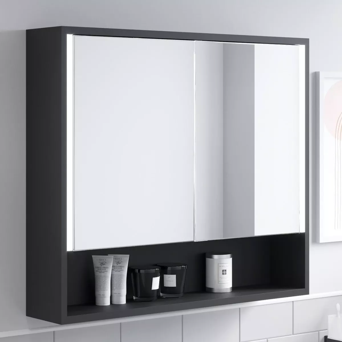 Bathroom mirror cabinet 700mm wide deals