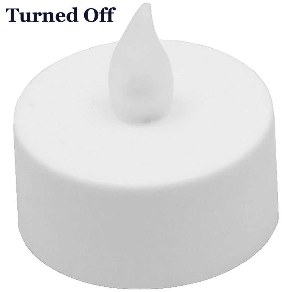 New 6 AMBER pack Flicker Light no Flame LED Tealight Tea Candle no heat - Image 3 of 3