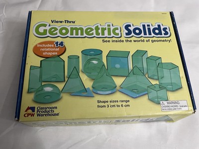 Learning Resources View Thru Geometric Solids 14 Shapes Includes Activity Guide 