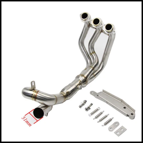 For Yamaha MT-09 FZ09 Full Exhaust System Front Mid Tail Pipe Slip On All Years - Picture 4 of 9