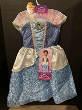 Disney Princess Cinderella Dress Sz 4-6X Costume Dress Up Halloween Glitter