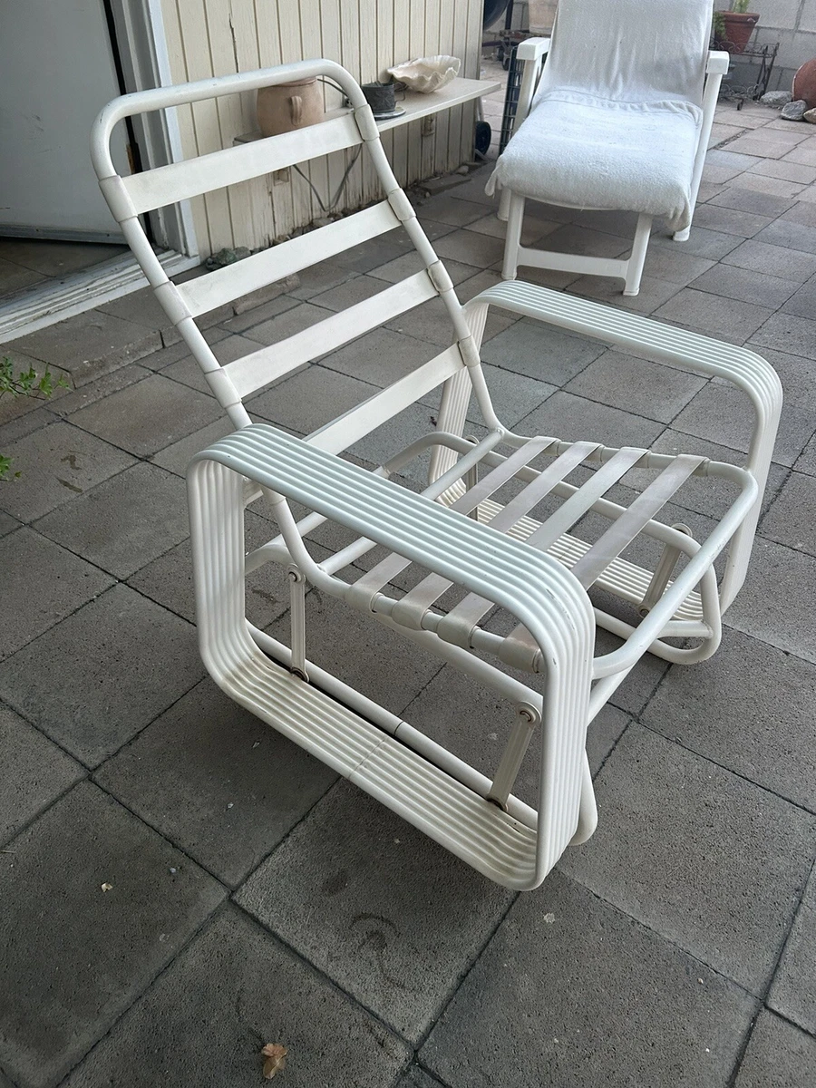 Vintage vinyl strap patio chairs sales