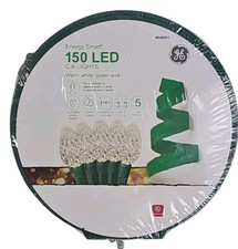 GE StayBright 150-Count 49.6 ft Warm White C6 LED Christmas String Lights