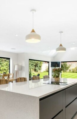 DAR lighting x2 Gaucho Light Pendant White UK