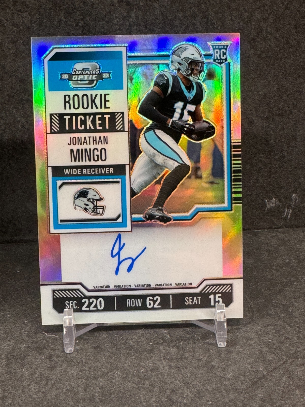 Jonathan Mingo 2023 Contenders Optic Rookie Ticket #119 Rookie Auto Panthers