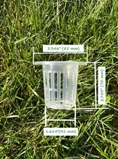 3" Net Cup Hydroponic Grow Slotted Mesh Pots Planting Garden Basket- 25 pieces