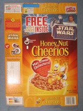 2002 MT Cereal Box GENERAL MILLS Honey Nut Cheerios STAR WARS II Y155B1n 