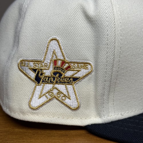 New Era New York Yankees 59Fifty Cream Blue 1960 All Star Game Cap Hat Sz 7 3/4 - Picture 6 of 11