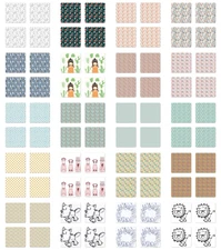 Ambesonne Sketch Print Coaster Set of 4 Square Hardboard Gloss Coasters